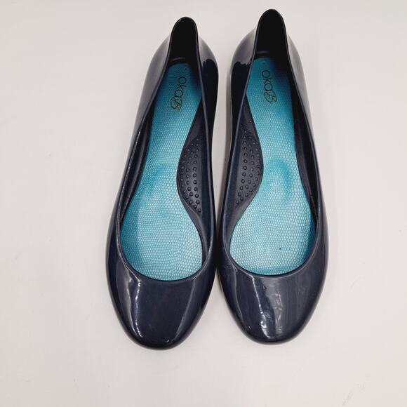 OkaB Taylor Blue Ballet Flat Rubber Arch Support Slip-on shoes 8M EU 38 - Picture 4 of 8